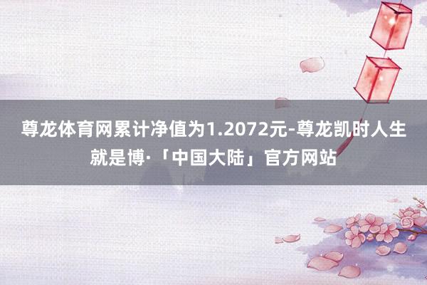 尊龙体育网累计净值为1.2072元-尊龙凯时人生就是博·「中国大陆」官方网站